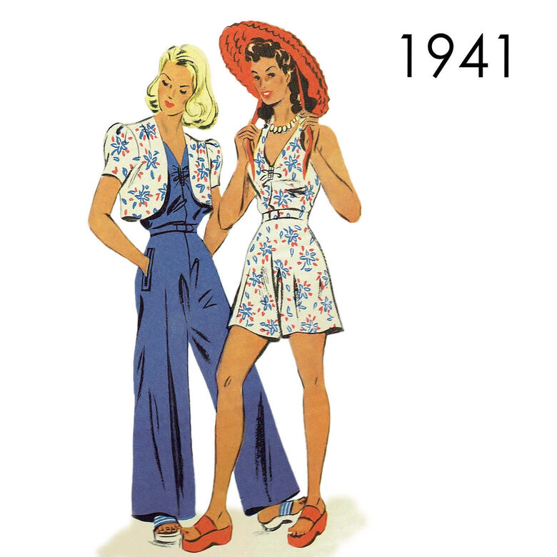 1941 Pant suit. Bust 112 cm (44")
